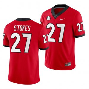 Georgia Bulldogs Eric Stokes Men's #27 Home Red Game Football NCAA Jersey 2406PEFM8