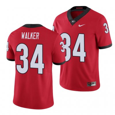 Georgia Bulldogs Herchel Walker Men's #34 Limited Red Football NCAA Jersey 2406UFUY5