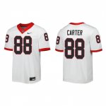 Georgia Bulldogs Jalen Carter Men's #88 Game Away White Football NCAA Jersey 2406AWNM4