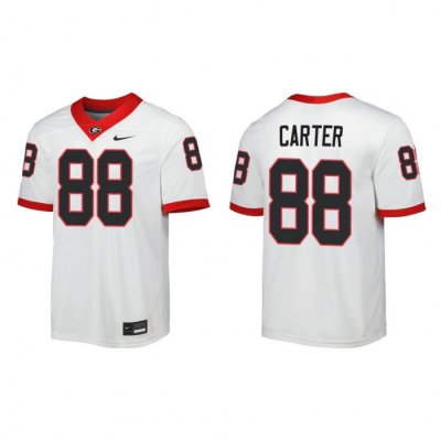 Georgia Bulldogs Jalen Carter Men's #88 Game Away White Football NCAA Jersey 2406AWNM4