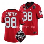 Georgia Bulldogs Jalen Carter Men's #88 National Champions Back-To-Back CFBPlayoff 2023 Red Football NCAA Jersey 2406ZFLD5