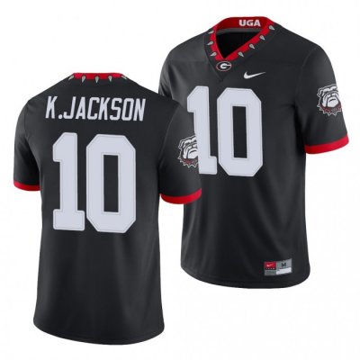 Georgia Bulldogs Kearis Jackson Men's #10 Game Alternate Black Football NCAA Jersey 2406ZXBU8