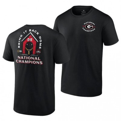 Georgia Bulldogs Men's 2021 Black National Champions CFP town Home Football NCAA T-Shirt 2406ALZC0