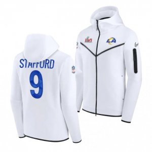 Georgia Bulldogs Men's Matthew Stafford Los Angeles Rams Super Bowl LVI Draft White Football NCAA Hoodie 2406NFWH1