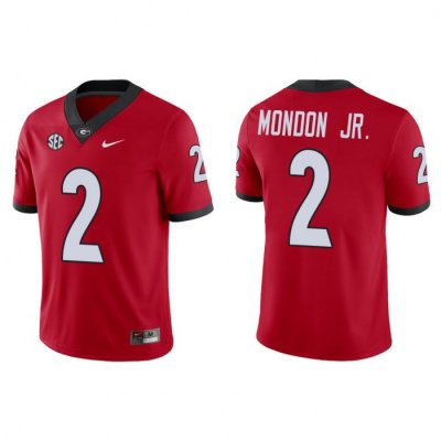 Georgia Bulldogs Smael Mondon Jr. Men's #2 Red Game Football NCAA Jersey 2406KYCO3