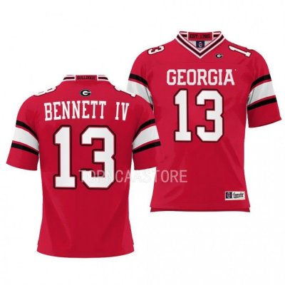 Georgia Bulldogs Stetson Bennett Youth #13 Pick-A-Player Red Football NCAA Jersey 2406YLYR5