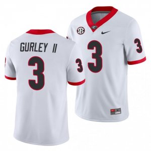 Georgia Bulldogs Todd Gurley II Men's #3 Away White History Player Football NCAA Jersey 2406AOJM5