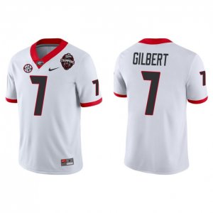 Georgia Bulldogs Arik Gilbert Men's #14 2022 National Champions Playoff White Game Football NCAA Jersey 2406GQBF1