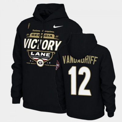 Georgia Bulldogs Brock Vandagriff Men's #12 Black 2021 National Champions Football NCAA Hoodie 2406BISG6