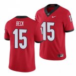 Georgia Bulldogs Carson Beck Men's #15 Red Limited Football NCAA Jersey 2406WJKY8