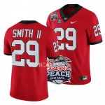 Georgia Bulldogs Christopher Smith Men's #29 Red 2022 Peach Bowl Playoff Football NCAA Jersey 2406CQVN0