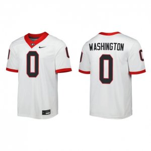 Georgia Bulldogs Darnell Washington Men's #0 Game Away White Football NCAA Jersey 2406HMIK7