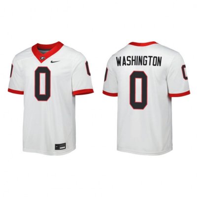 Georgia Bulldogs Darnell Washington Men's #0 Game Away White Football NCAA Jersey 2406HMIK7