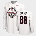 Georgia Bulldogs Jalen Carter Men's #88 White 2021 National Champions Football NCAA T-Shirt 2406LTVK1