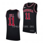 Georgia Bulldogs Justin Hill Men's #11 Black Throwback 2022-23 Basketball NCAA Jersey 2406GLXJ5