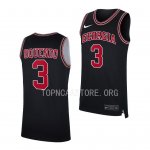 Georgia Bulldogs Kario Oquendo Men's #3 Black Throwback 2022-23 Basketball NCAA Jersey 2406PEEC5