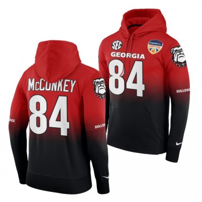 Georgia Bulldogs Ladd McConkey Men's #84 Black 2021 Orange Bowl Color Crash Red Football NCAA Hoodie 2406ISUO6