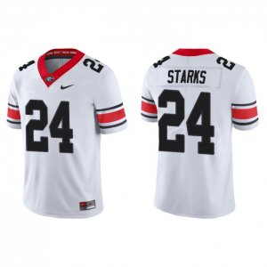 Georgia Bulldogs Malaki Starks Men's #24 Game Alternate White Football NCAA Jersey 2406LXBO6