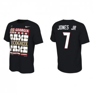 Georgia Bulldogs Marvin Jones Jr. Men's #7 2022 National Champions Playoff Black Locker Room Football NCAA T-Shirt 2406XEGA4