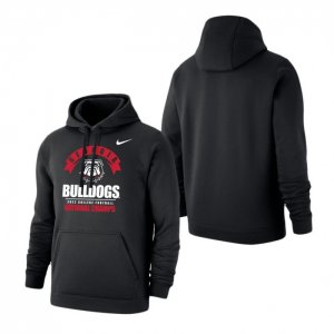 Georgia Bulldogs Men's 2022 National Champions Playoff Black Banner Club Pullover Football NCAA Hoodie 2406LBOZ5