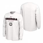 Georgia Bulldogs Men's Long Sleeve On Court White Football NCAA T-Shirt 2406KEBV0