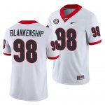 Georgia Bulldogs Rodrigo Blankenship Men's #98 Away White Game Football NCAA Jersey 2406AKEV4