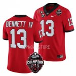 Georgia Bulldogs Stetson Bennett Men's #13 National Champions Back-To-Back CFBPlayoff 2023 Red Football NCAA Jersey 2406XMJI6