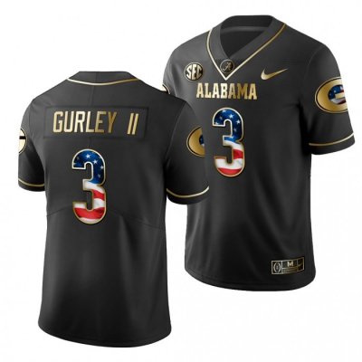 Georgia Bulldogs Todd Gurley II Men's #3 Stars and Stripes Black 2019 History Player Football NCAA Jersey 2406ONJX6