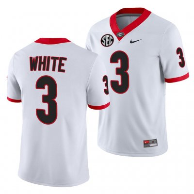 Georgia Bulldogs Zamir White Men's #3 2021-22 White Game Football NCAA Jersey 2406EHPR6