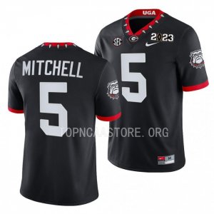 Georgia Bulldogs Adonai Mitchell Men's #5 Black 2023 National Championship Playoff Football NCAA Jersey 2406PQBM2