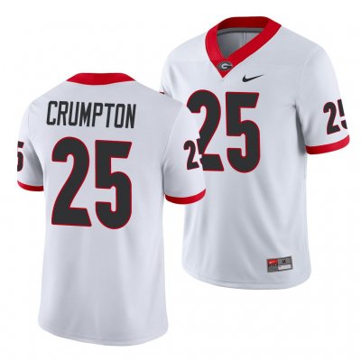 Georgia Bulldogs Ahkil Crumpton Men's #25 Game White Football NCAA Jersey 2406PZYE0