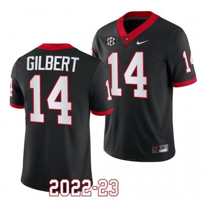 Georgia Bulldogs Arik Gilbert Men's #14 Black 2022-23 Alternate Football NCAA Jersey 2406AGDA2