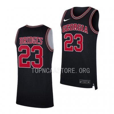 Georgia Bulldogs Braelen Bridges Men's #23 Black Throwback 2022-23 Basketball NCAA Jersey 2406OSWL7