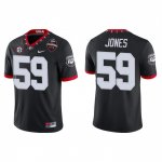 Georgia Bulldogs Broderick Jones Men's #59 2022 National Champions Playoff Black Game Football NCAA Jersey 2406IENH2