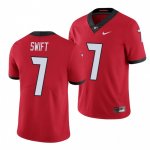 Georgia Bulldogs D'Andre Swift Men's #7 Red Limited Football NCAA Jersey 2406ZORF3