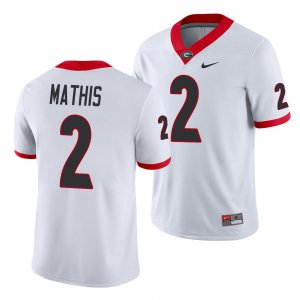 Georgia Bulldogs D'Wan Mathis Men's #2 Game White Football NCAA Jersey 2406MVSN4