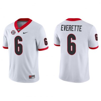 Georgia Bulldogs Daylen Everette Men's #6 White Game Football NCAA Jersey 2406KAFH6