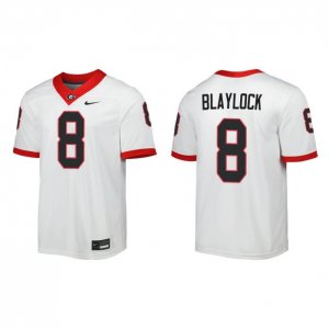 Georgia Bulldogs Dominick Blaylock Men's #8 Game Away White Football NCAA Jersey 2406RHHG1