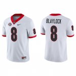 Georgia Bulldogs Dominick Blaylock Men's #8 White Game Football NCAA Jersey 2406SVUG6