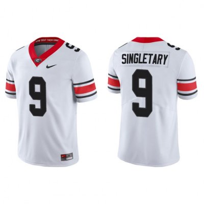 Georgia Bulldogs Jaheim Singletary Men's #9 Game Alternate White Football NCAA Jersey 2406AMCK8