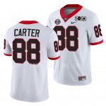 Georgia Bulldogs Jalen Carter Men's #88 White 2023 National Championship Playoff Football NCAA Jersey 2406PIML6