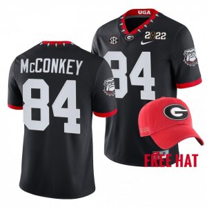 Georgia Bulldogs Ladd McConkey Men's #84 Orange Bowl Champions 2021-22 CFP Black Football NCAA Jersey 2406CGQG7