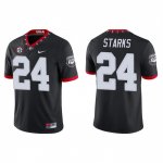 Georgia Bulldogs Malaki Starks Men's #24 Game Alternate Black Football NCAA Jersey 2406URNI6