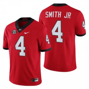 Georgia Bulldogs Nolan Smith Men's #4 Red Block Number Font 2022 Chick-fil-A Football NCAA Jersey 2406EUSE8