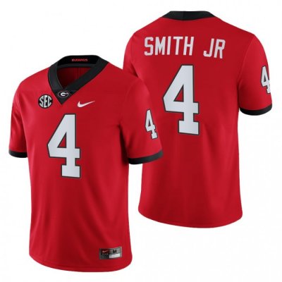 Georgia Bulldogs Nolan Smith Men's #4 Red Block Number Font 2022 Chick-fil-A Football NCAA Jersey 2406EUSE8