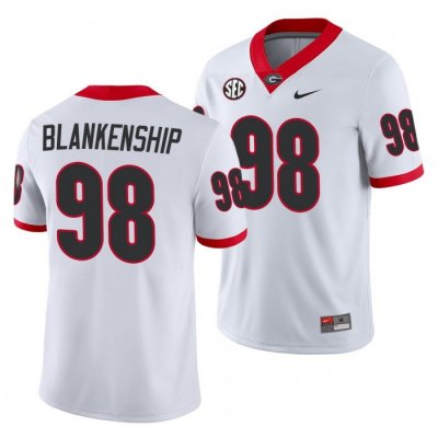 Georgia Bulldogs Rodrigo Blankenship Men's #98 Away White Game Football NCAA Jersey 2406RWRO1