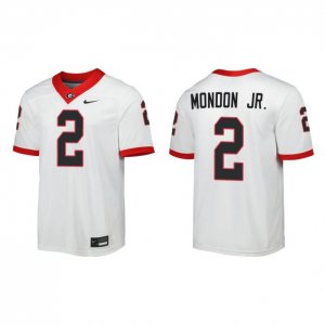 Georgia Bulldogs Smael Mondon Jr. Men's #2 Game Away White Football NCAA Jersey 2406DLCX2