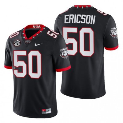 Georgia Bulldogs Warren Ericson Men's #50 Black Block Number Font 2022 Chick-fil-A Football NCAA Jersey 2406LKDY8