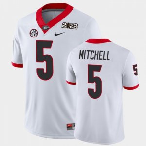 Georgia Bulldogs Adonai Mitchell Men's #5 Game 2021 National Champions White Football NCAA Jersey 2406WPFQ5