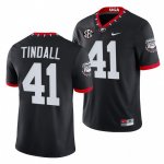 Georgia Bulldogs Channing Tindall Men's #41 Mascot 2021-22 Game 100th Anniversary Black Football NCAA Jersey 2406KKMN7